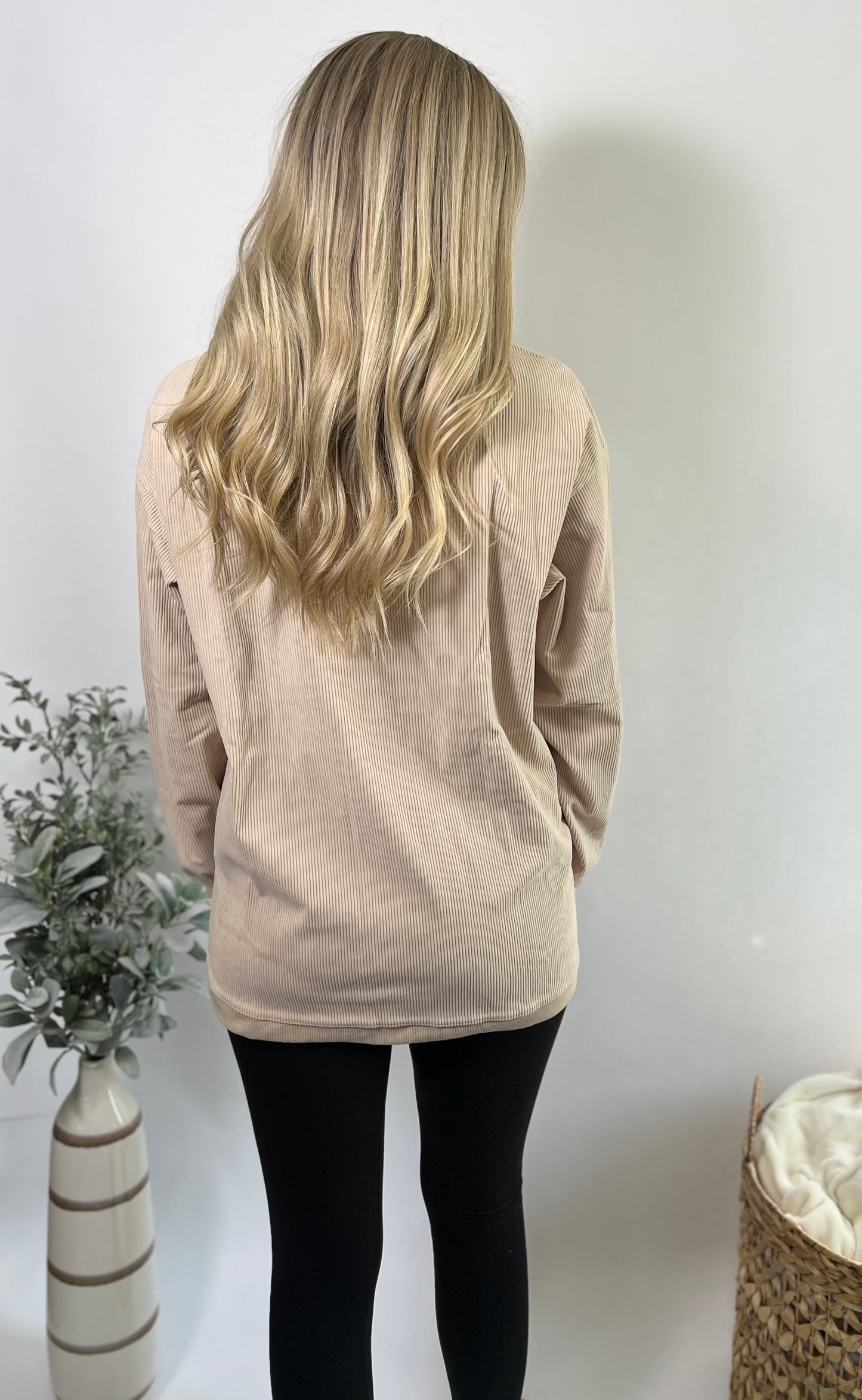 Asia Ribbed Sweatshirt | Apricot