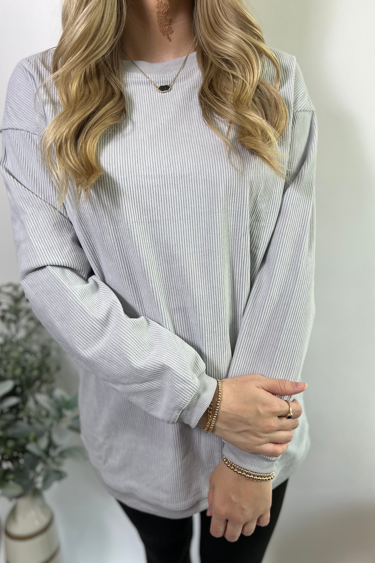 Asia Ribbed Sweatshirt | Grey