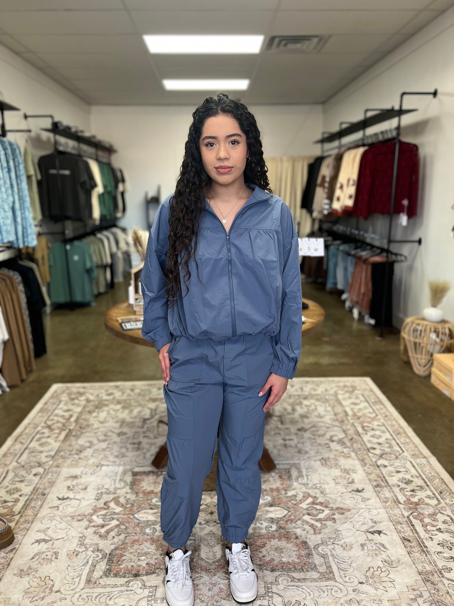 Blue Zip Up Jacket/Jogger Set