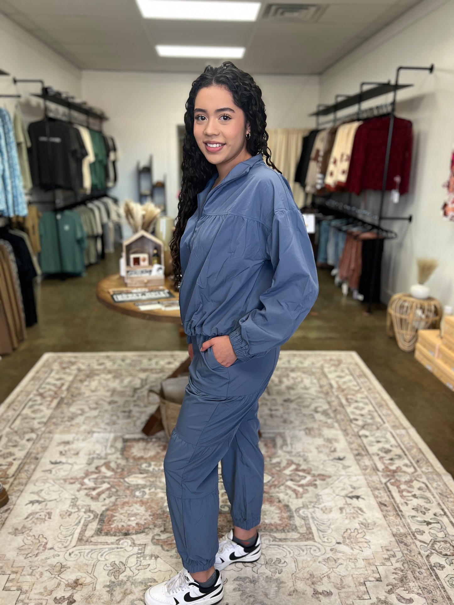 Blue Zip Up Jacket/Jogger Set