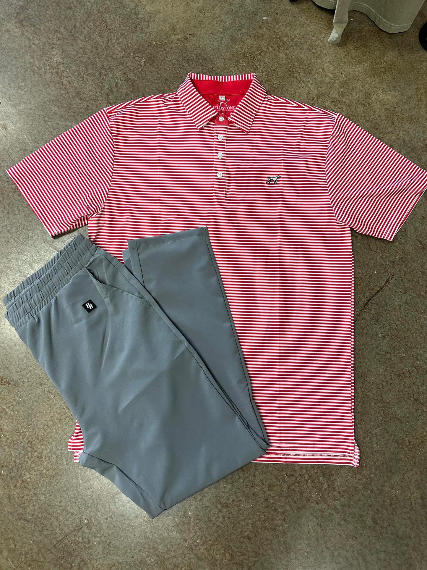 Fieldstone Red/White Marshall Polo