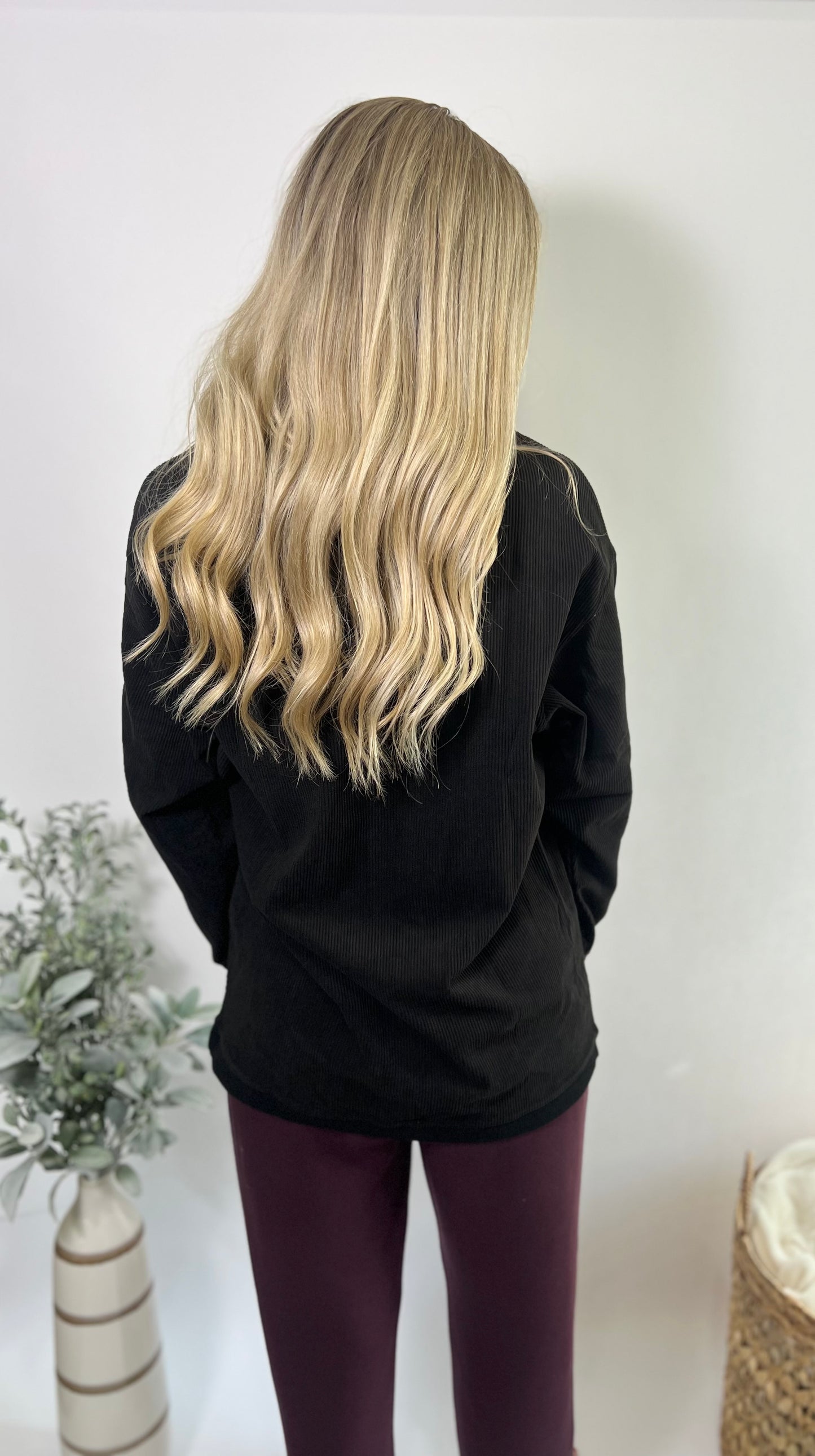 Asia Ribbed Sweatshirt | Black