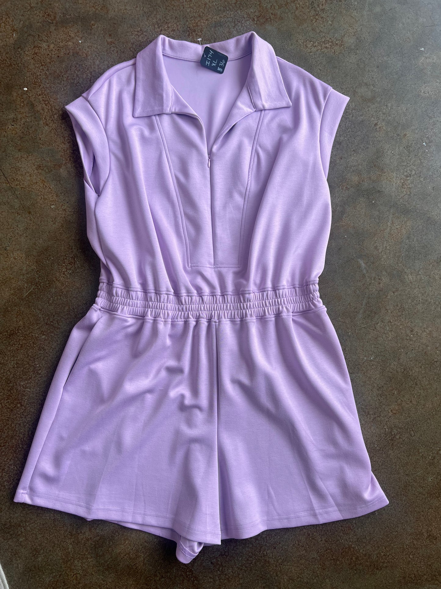 Lilac Escape Collared Romper