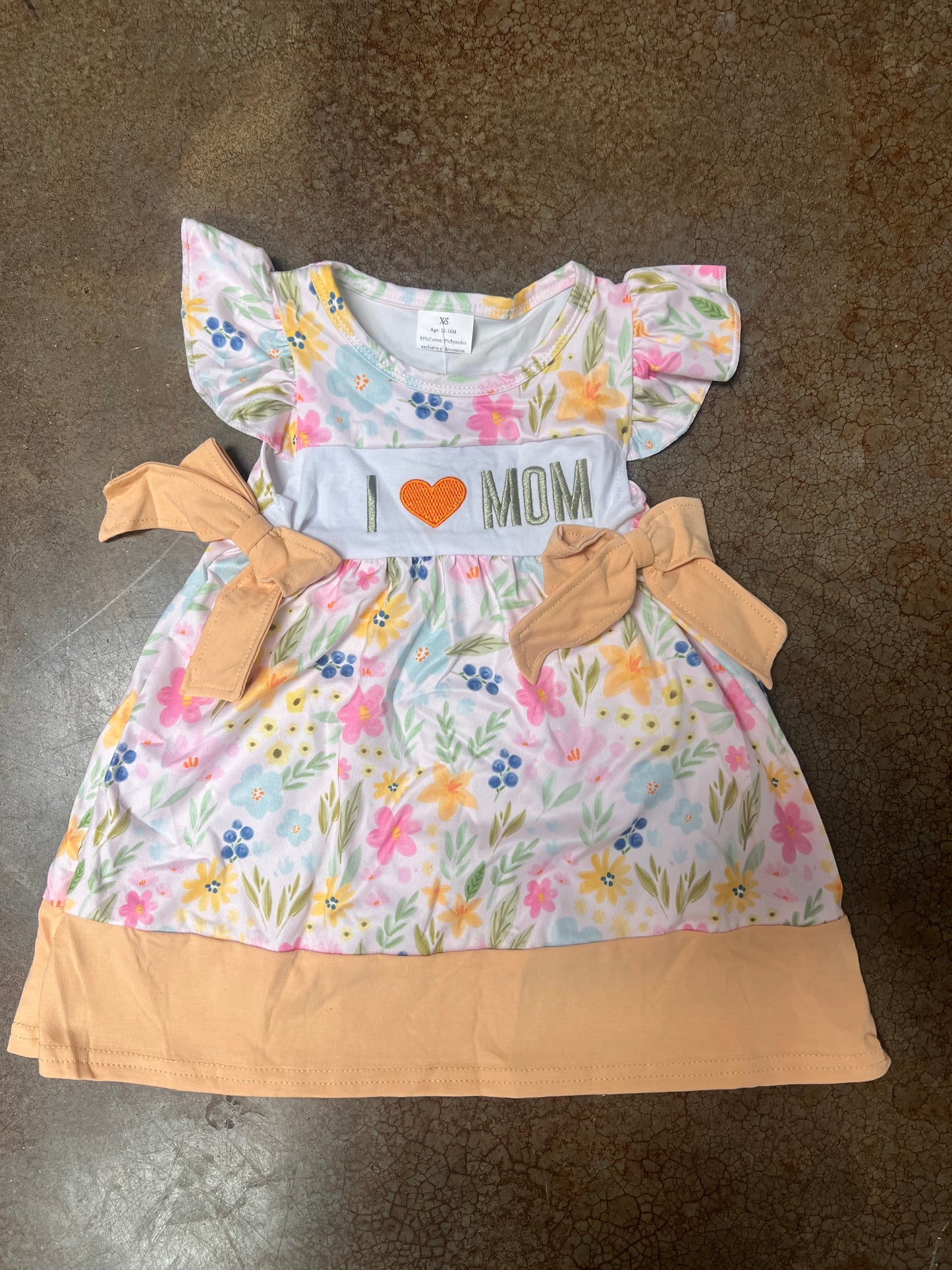 I love MOM Floral Bow Dress