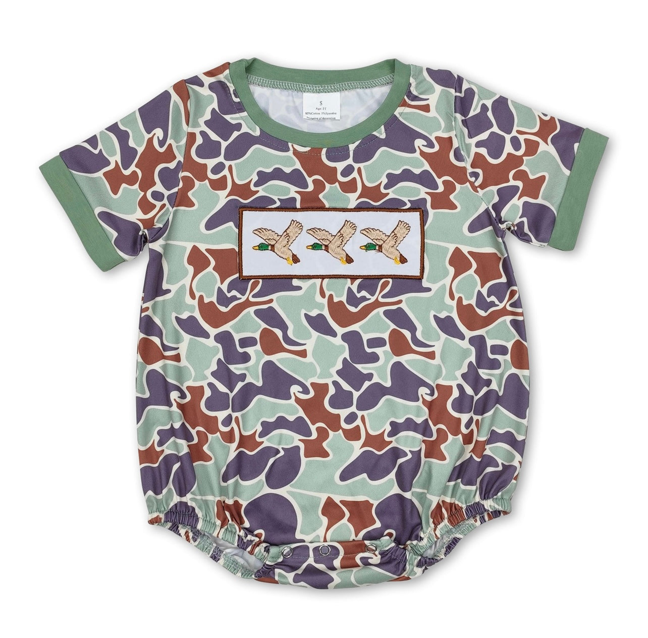 Camo Duck Baby Boy Romper