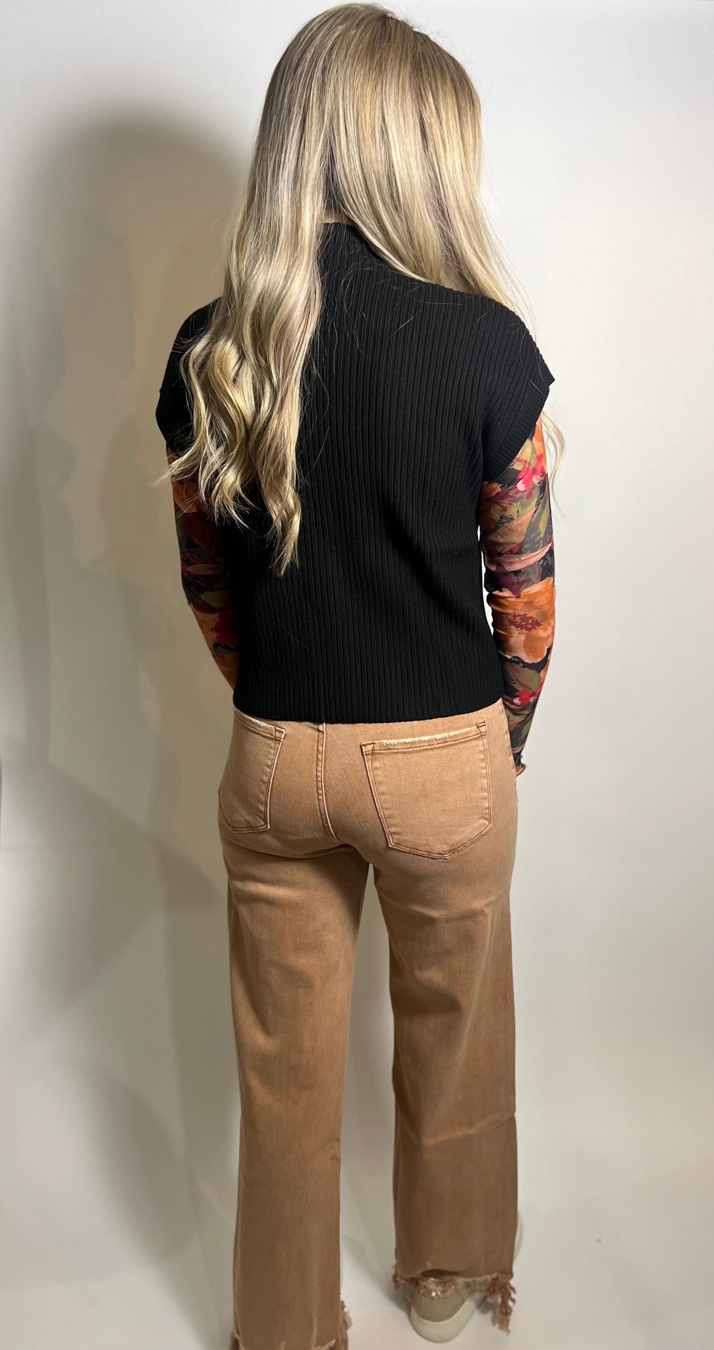 Ragan Sweater Top | Black
