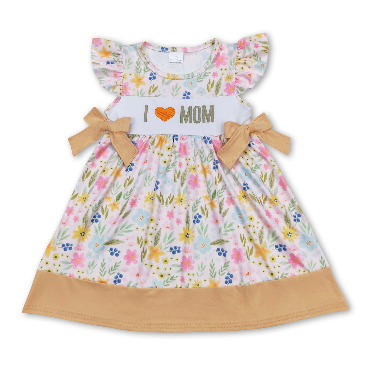 I love MOM Floral Bow Dress