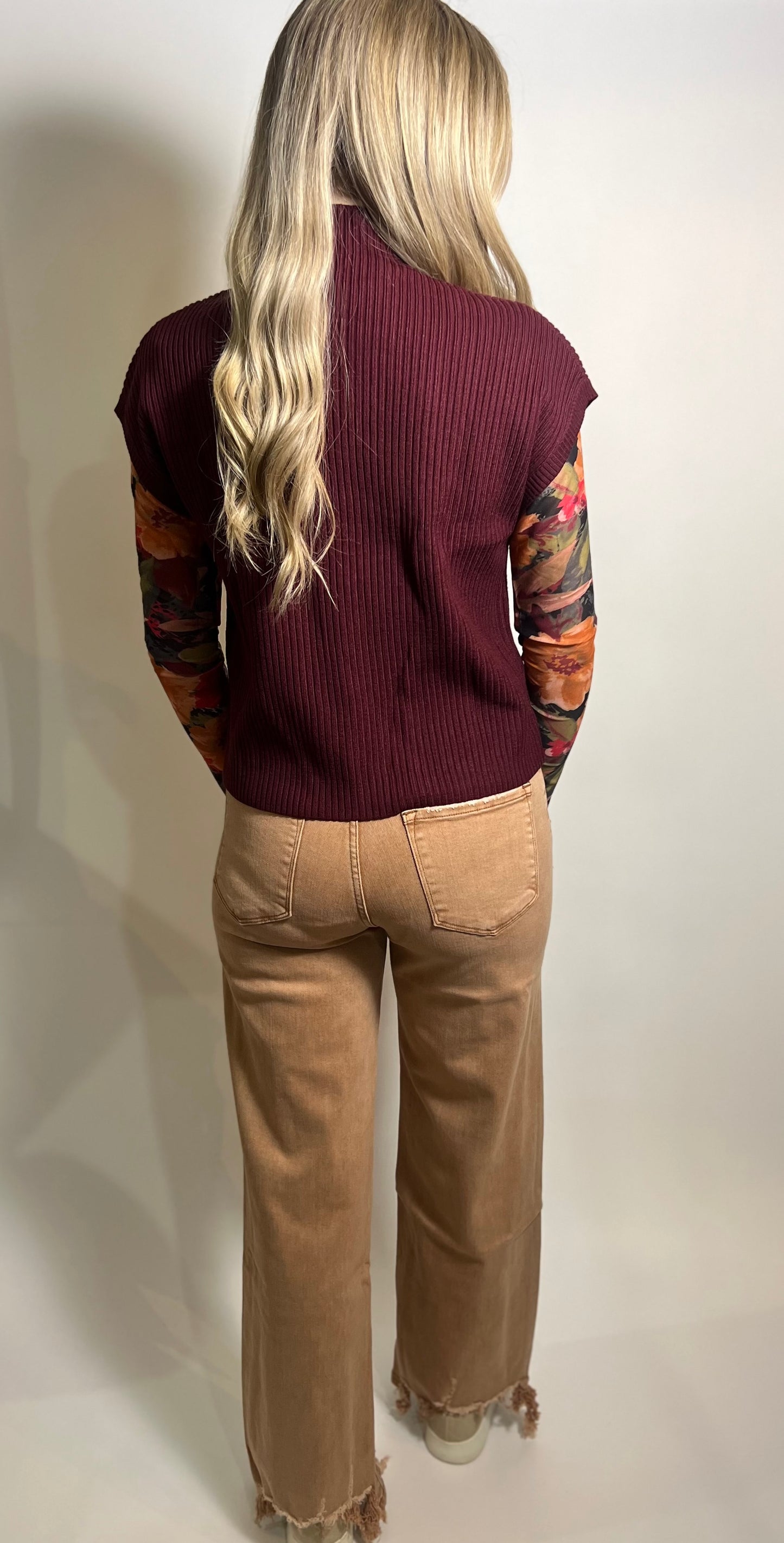 Ragan Sweater Top | Red