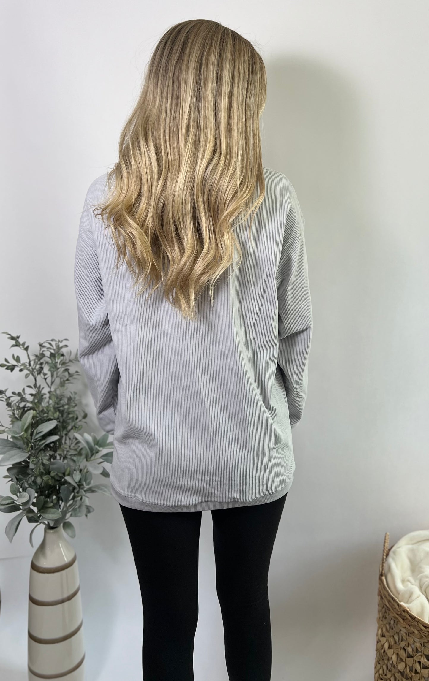 Asia Ribbed Sweatshirt | Grey