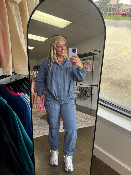 Blue Zip Up Jacket/Jogger Set