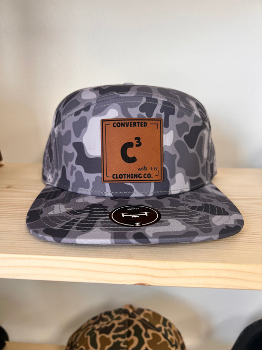 Gray Camo Converted Patch Hat