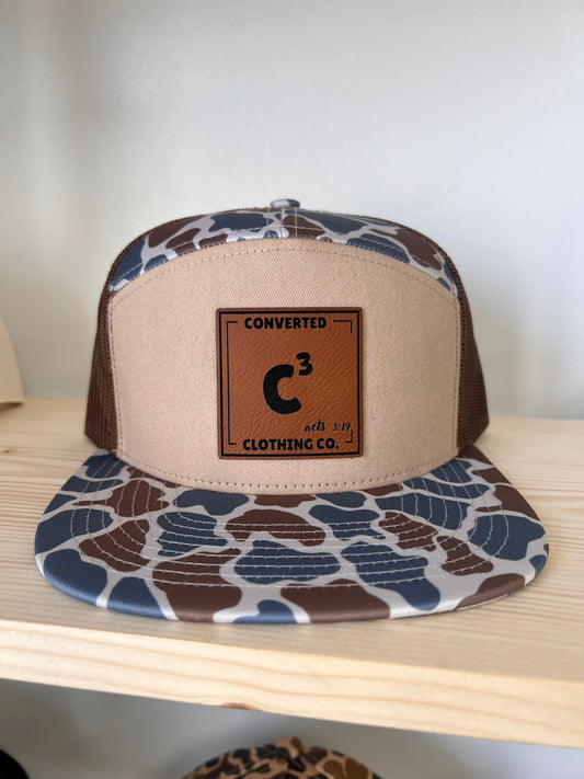 Brown Camo Converted Patch Hat
