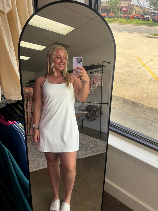 Athletic Tennis Dress (White)